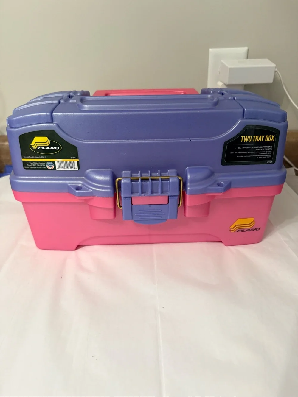 Plano 6202 Pink Periwinkle Two Tray Tackle Box Craft Organizer USA
